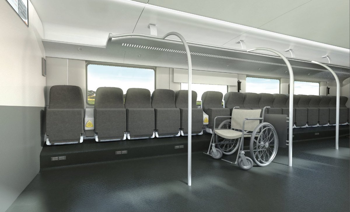 SNCB's tweet image. Jetons un petit coup d'oeil aux nouveaux trains M7: livraison prévue à partir de 2018. #SNCB