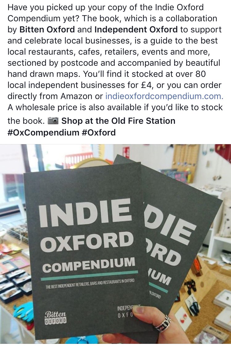 Have you picked up your copy of the Compendium yet? Support local and discover the REAL Oxford.

#supportlocal #Oxford #OxCompendium