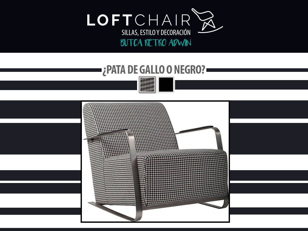 LoftChair's tweet image. ¿Pata de gallo o tapizado negro? Con este dilema y cierto aire #retro arrancamos las propuestas para vuestro #hogar. goo.gl/TkCS4h