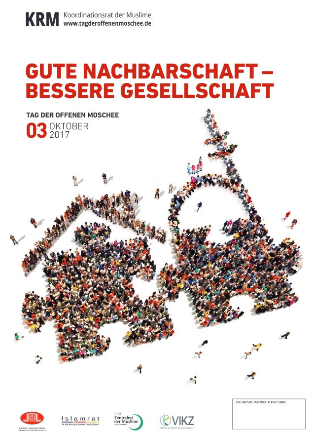 + #TOM- Tag der offenen Moscheen +
Am 3. Oktober #bundesweit bis zu 1000 Moscheen öffnen ihre Pforten. Kommt vorbei,wir freuen uns auf euch!