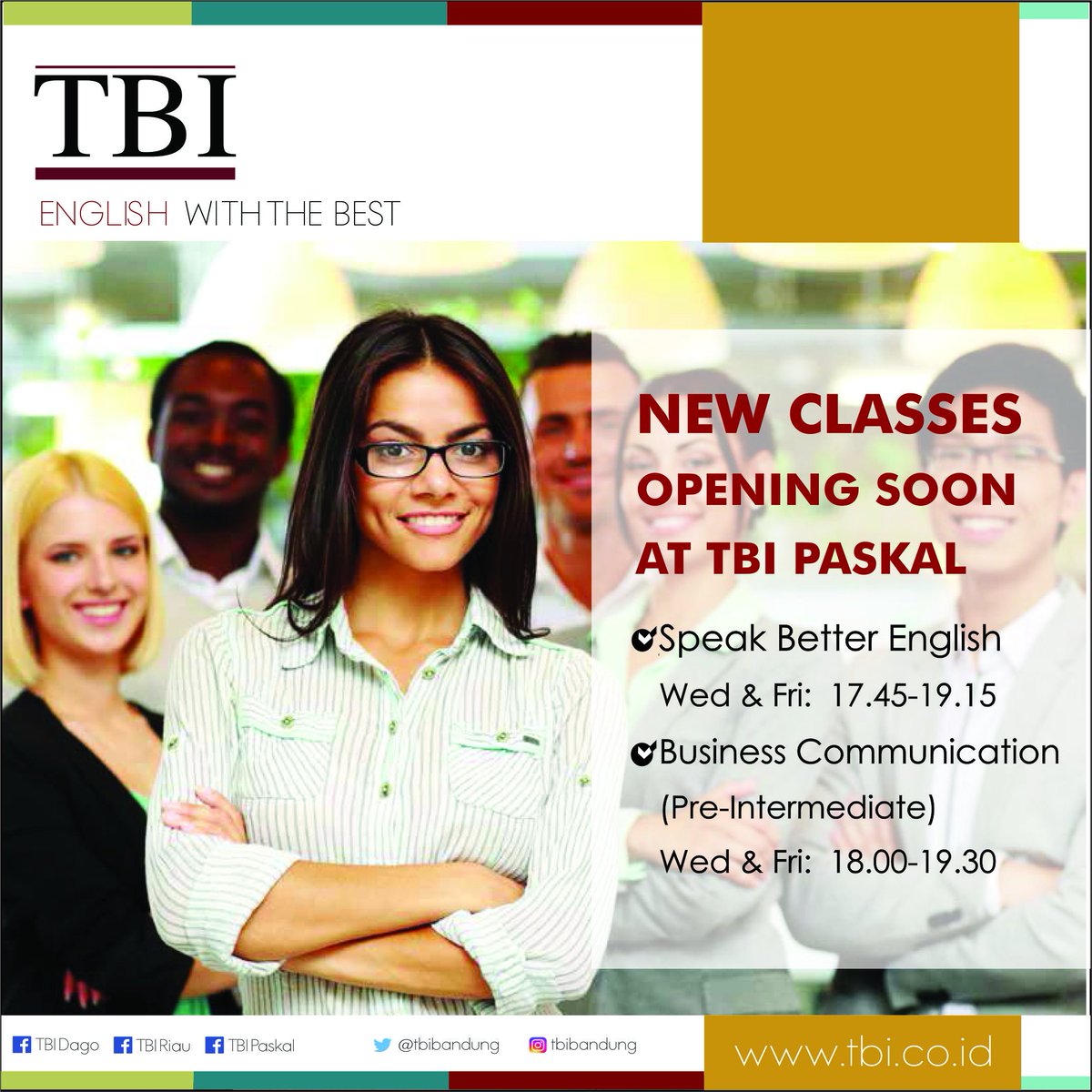 Save your seat in TBI's classes now!
Another class is opening soon at TBI Paskal. Ph 022- 86060940 #conversation #businessEnglish