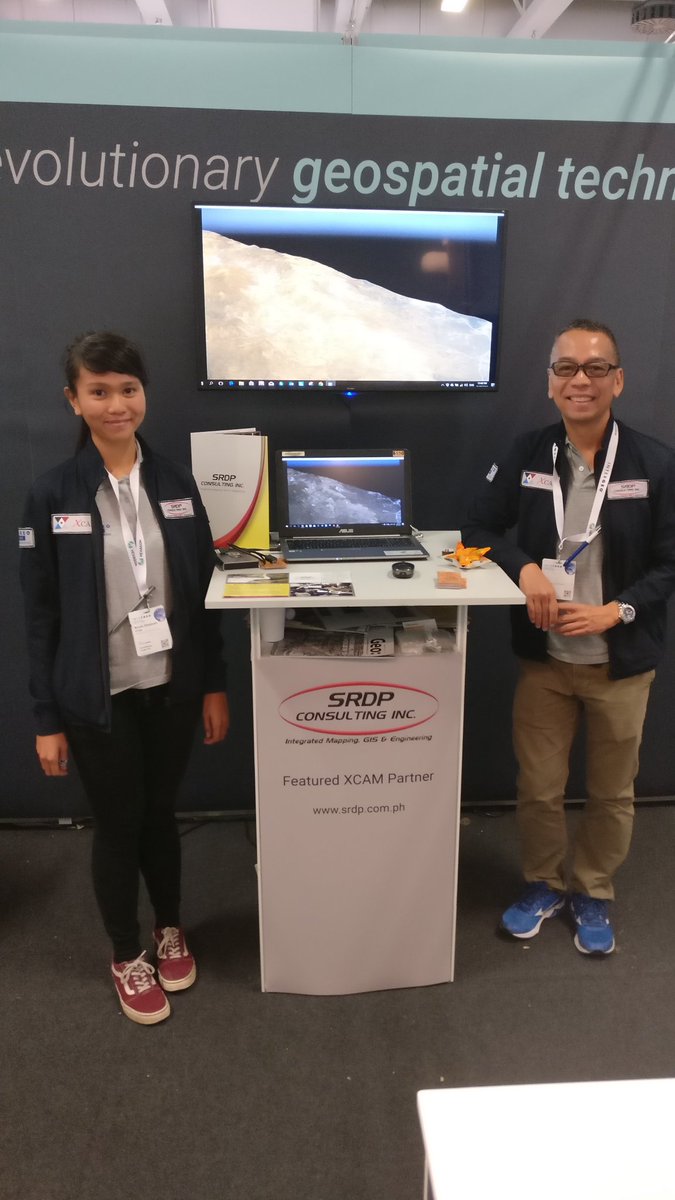 Geoxphere's tweet photo. Good morning from #intergeo2017. We have SRDP Consulting om the stand showing their XCAM mapping of river gorges #SurveyRevolution https://t.co/vtEX1ByOeR