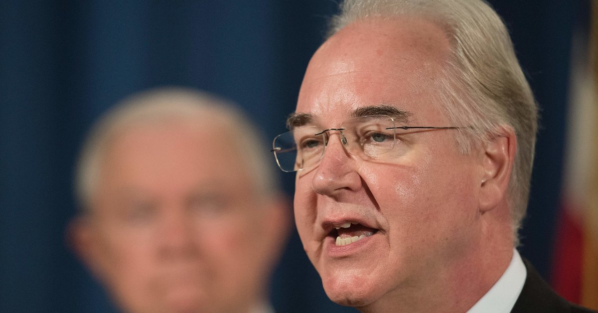 HuffPostPol's tweet photo. Tom Price's private jet scandal is even worse than you think https://t.co/ym9D70nrMl https://t.co/vDr3rKtQ7M