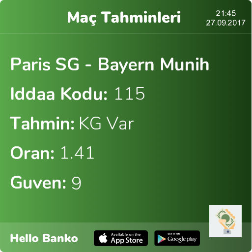 HelloBankoApp's tweet photo. Günün Maçı https://t.co/ryBwk24DJJ #iddaa #iddaakuponu #bahis #bahiskuponu #tahmin #banko #bankomaçlar #bankokupon #bet #bets #ücretsizkupon https://t.co/jpzgbDlaYS