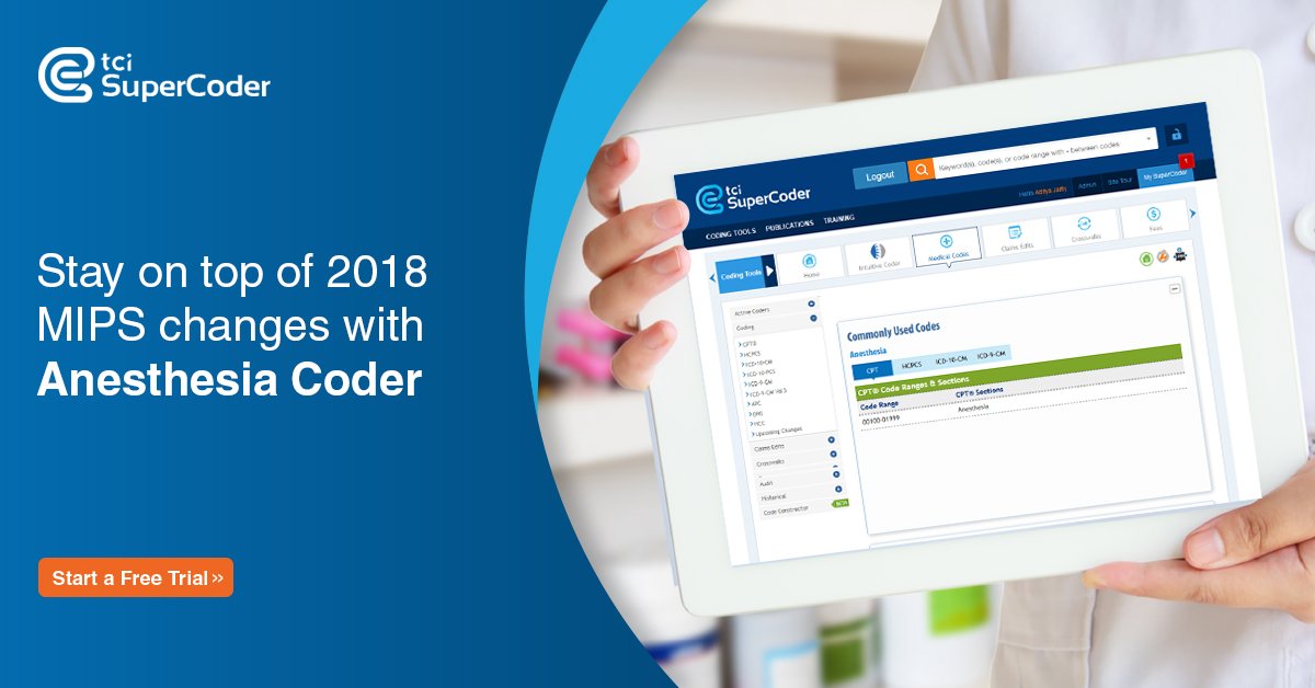 supercodergirl's tweet image. Get #MIPS tips from #AnesthesiaCoder to start off 2018 on the right foot. Try it for free: goo.gl/1WLN1j