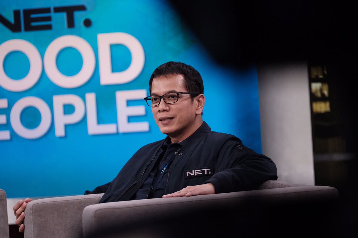 mdtvindonesia's tweet photo. Tips buat para NET Good People, pikirkan kreativitas yang sifatnya problem solving - @wishnutama 

#LaunchingNETGoodPeople https://t.co/6tVHj8kpqx
