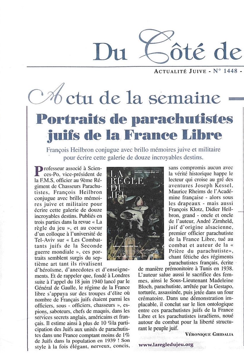 vdghidalia's tweet photo. Dans Actu j cette semaine:découvrez mon article sur ces 12 parachutistes français juifs de la France libre.Dignes d'un casting hollywoodien! https://t.co/oTf9qUgUcE