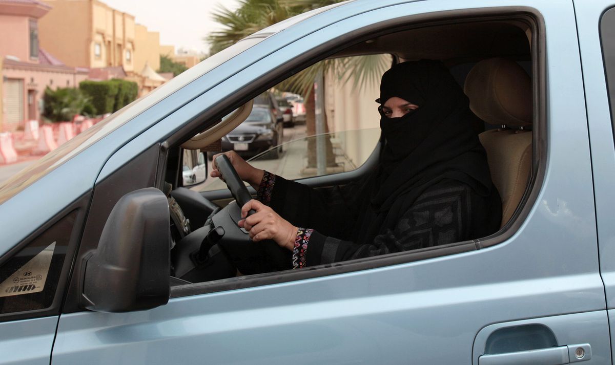 business's tweet photo. It has been a long and painful journey for Saudi women drivers https://t.co/KPOsNZ6oLZ https://t.co/CcVGfL5b2M