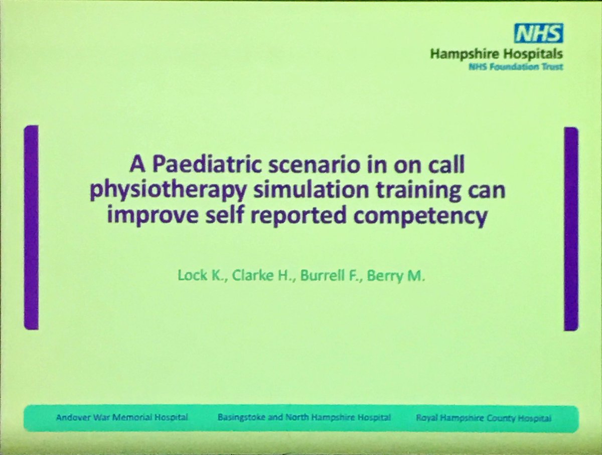 SebJGray's tweet photo. Great to see the #MDT well represented and presenting well with physio Karen Lock from @HHFTnhs bringing #sim to physiotherapy #PIER2017 https://t.co/JADcRjy2k0