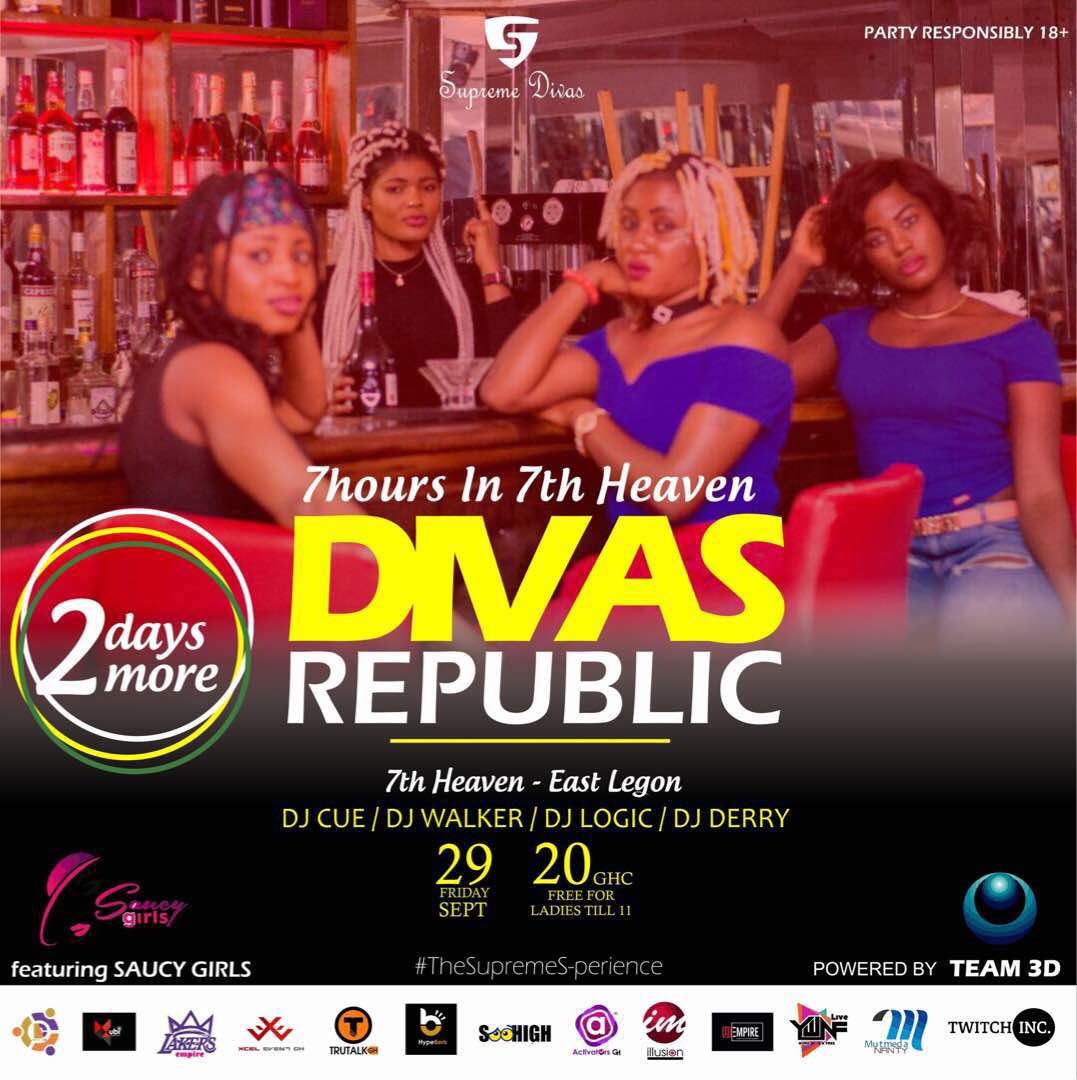 klephgh's tweet photo. #Divasrepublic7hoursIn7thheaven.Up on 29th September inside 7th Heaven @East Legon__@supremeincgh  @mycrogh @supremedivas https://t.co/A5kdINsEnU