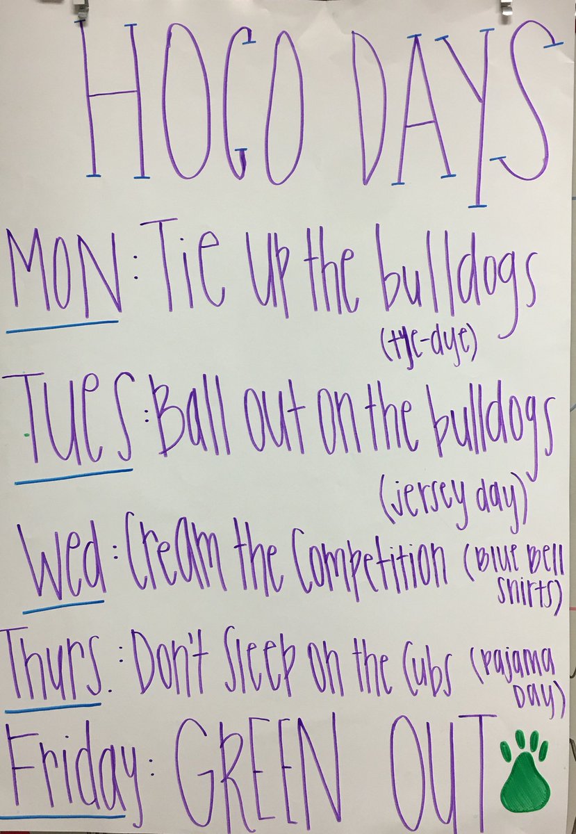 Brenham_StuCo's tweet photo. HOCO 2107 dress up days!!  Show your Cub Pride and Cream and Bulldogs!!  #hoco2017. @BrenhamHS @BrenhamISD https://t.co/gFHwzoNpr9