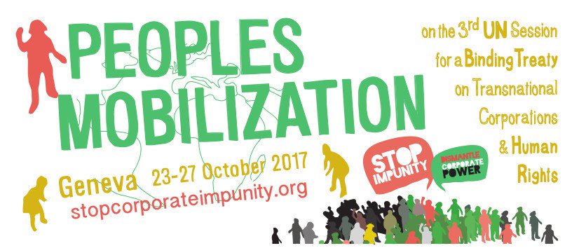 We launch #BindingTreaty because we go to <a href="/UNGeneva/">United Nations Geneva</a> to force Transnational corporations to respect #HumanRights stopcorporateimpunity.org/?p=9737