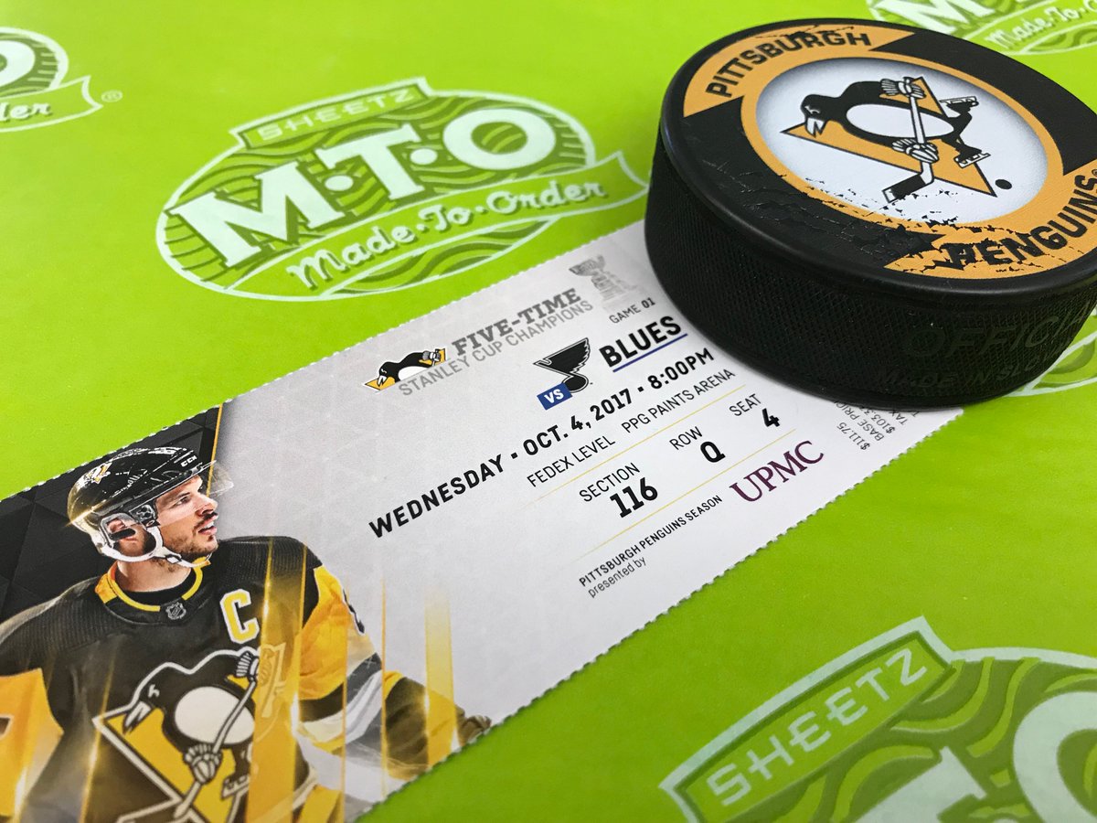 RT &amp; follow us for the chance to win 2 tickets to the 10/4 <a href="/penguins/">Pittsburgh Penguins</a> game when they raise the 5th Stanley Cup banner! 
2 will win tomorrow!
