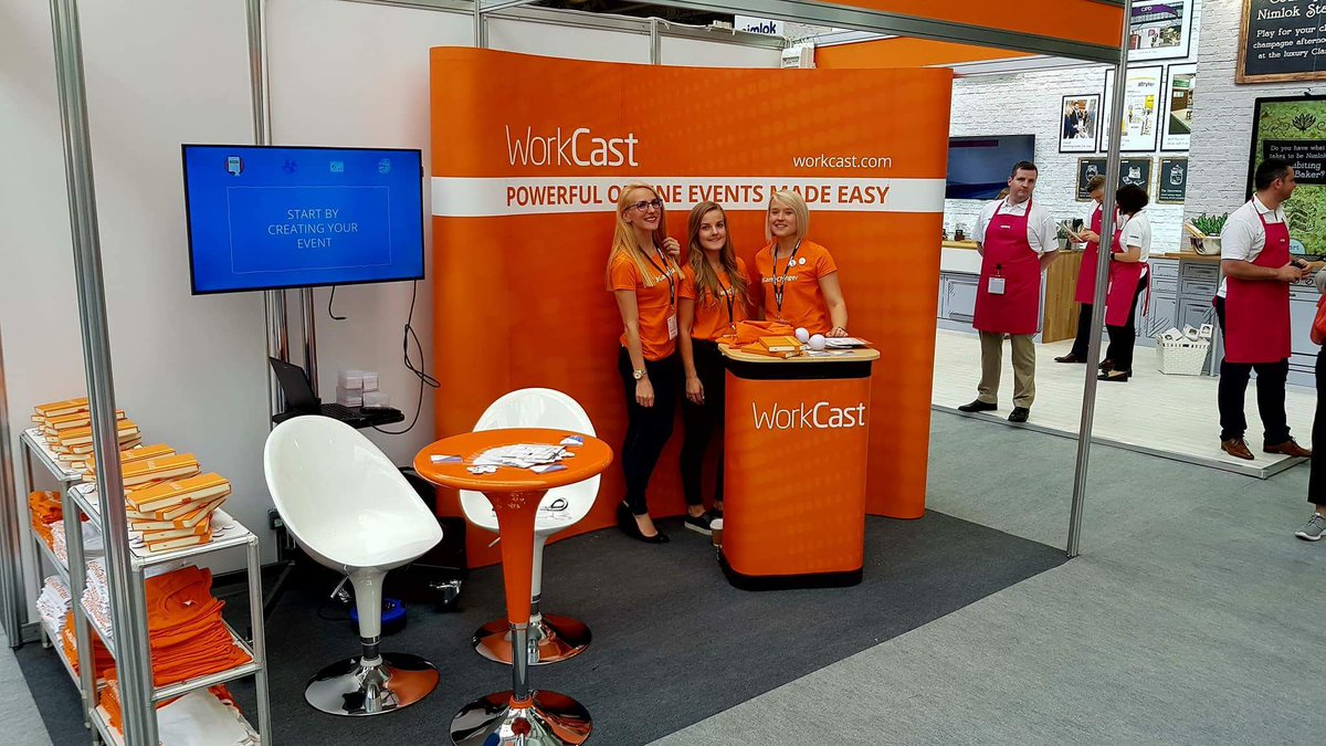 WorkCast's tweet image. Come and meet us at stand T360 at #TFM17 today and take part in our tombola! 🏆🏆🏆🏆