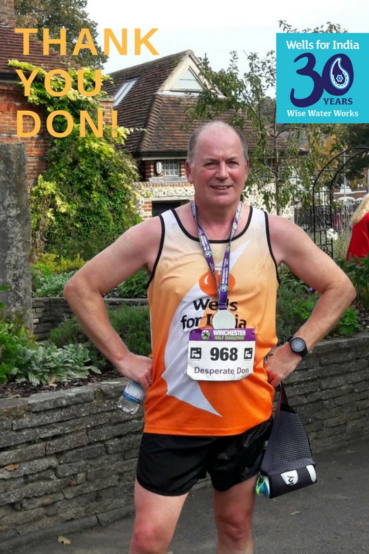wellsforindia's tweet photo. A big thank you to Don who ran the Winchester Half Marathon at weekend. There is still time to donate!  https://t.co/h0gSxqEF8H https://t.co/dA1cFx6EiW