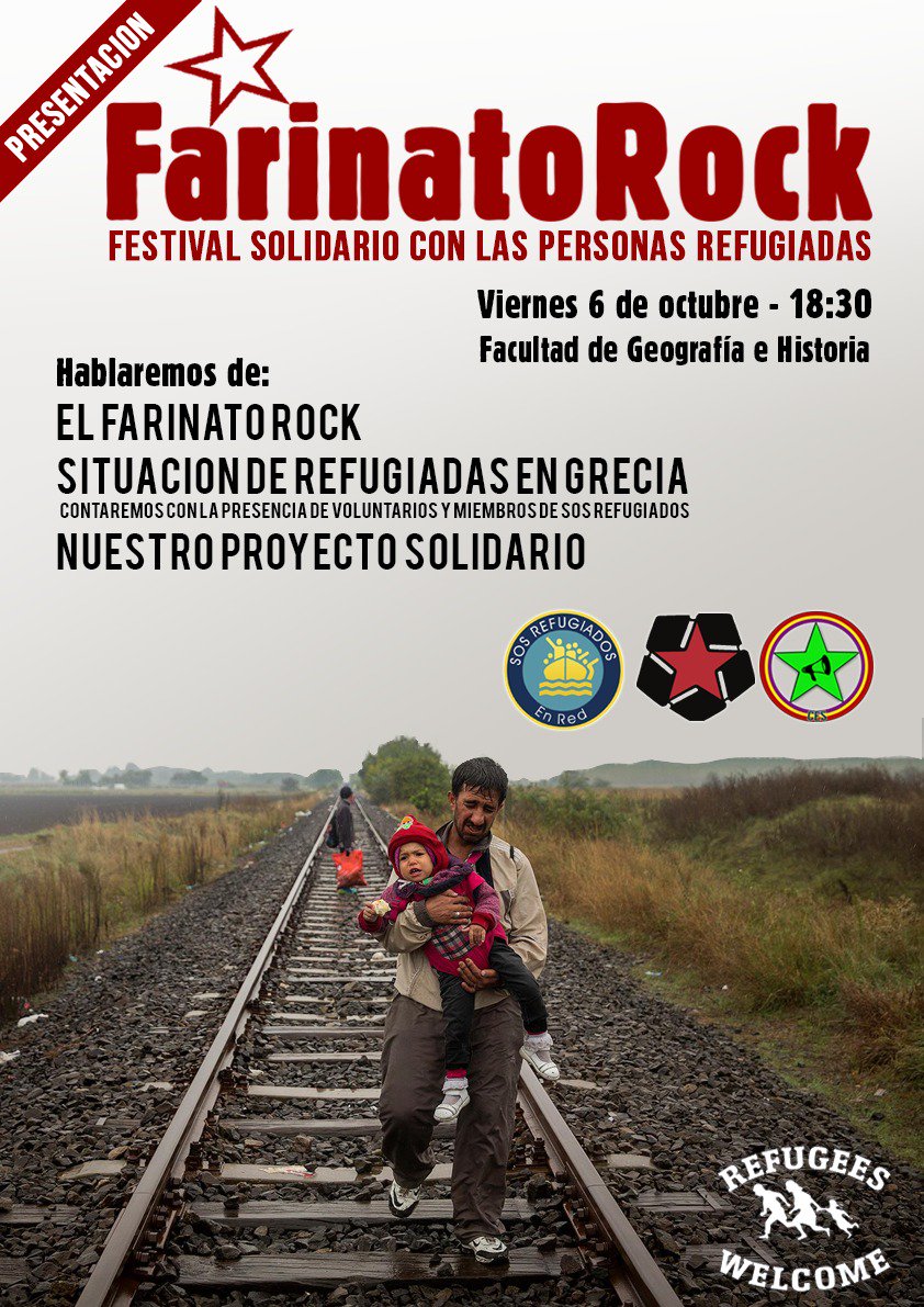 FarinatoRock's tweet photo. El próximo viernes 6 las 18:30 presentamos nuestro festival y hablamos con @SOSRefugiados para conocer la situación que se vive ¿Te vienes? https://t.co/pBHL990QVb