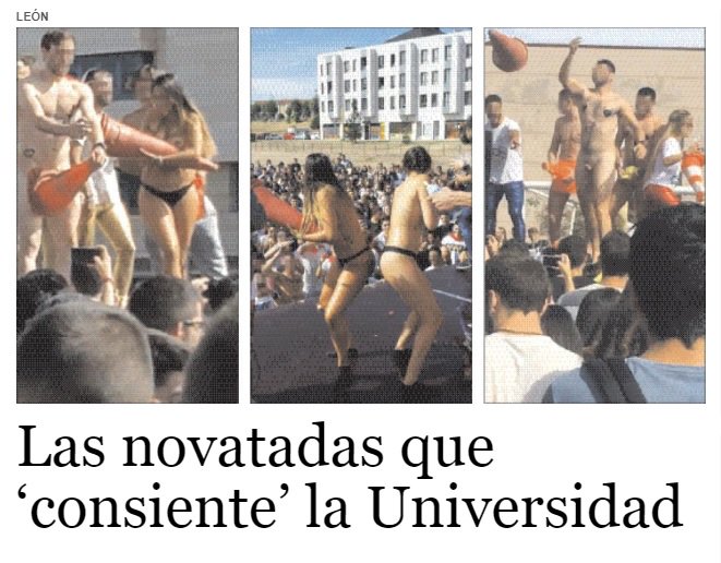 Por haber AUTORIZADO este acto denigrante e indigno en el Campus <a href="/unileon/">Universidad de León</a>,hoy somos muchos los q pedimos la DIMISION d la Vice d Estudiantes