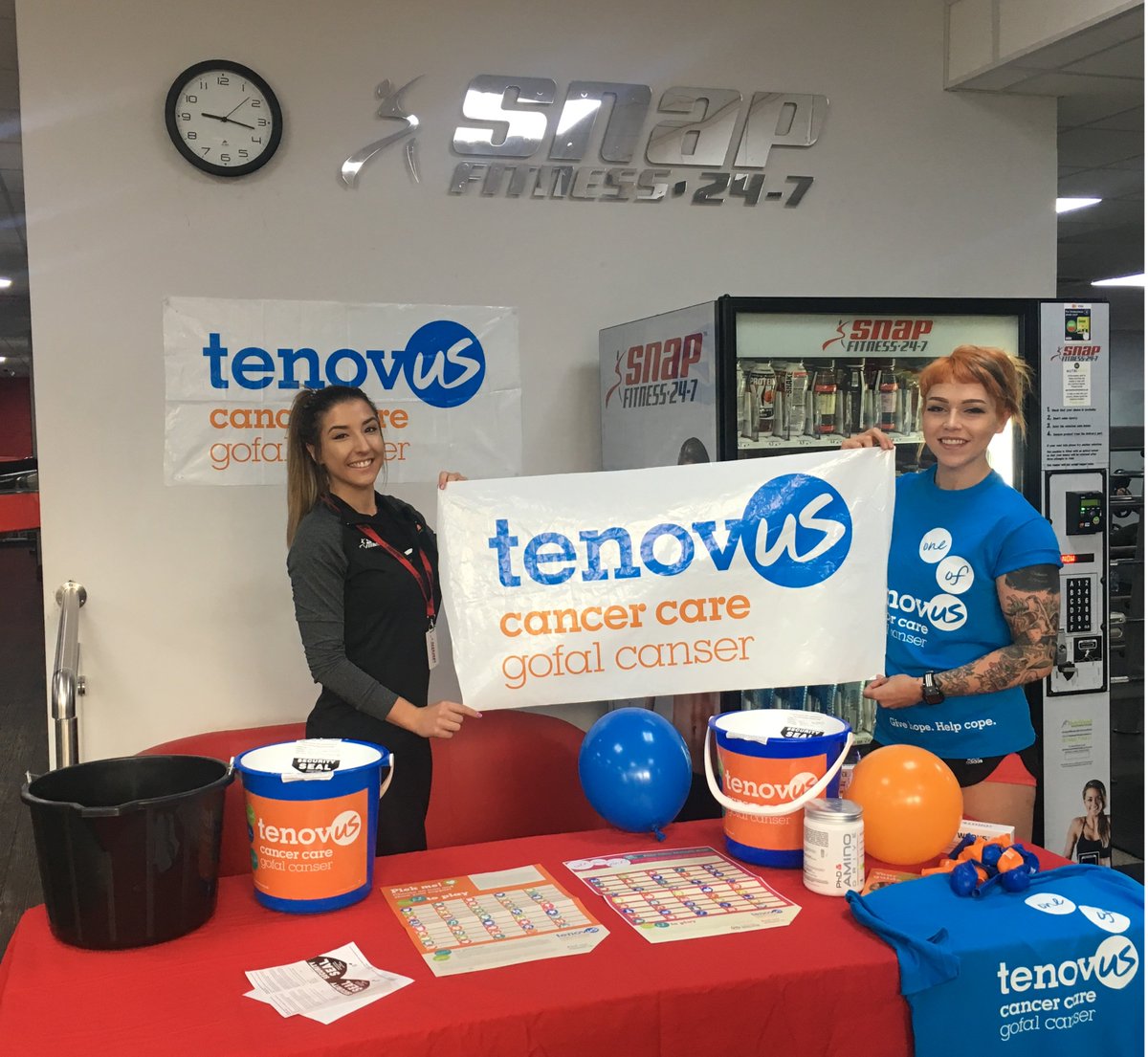 FundraisingWest's tweet photo. The brilliant @snapLlanelli have selected @tenovuscancer as their charity of the year! today they're fundraising as part of #WorldFitnessDay https://t.co/dw9RQVepEv