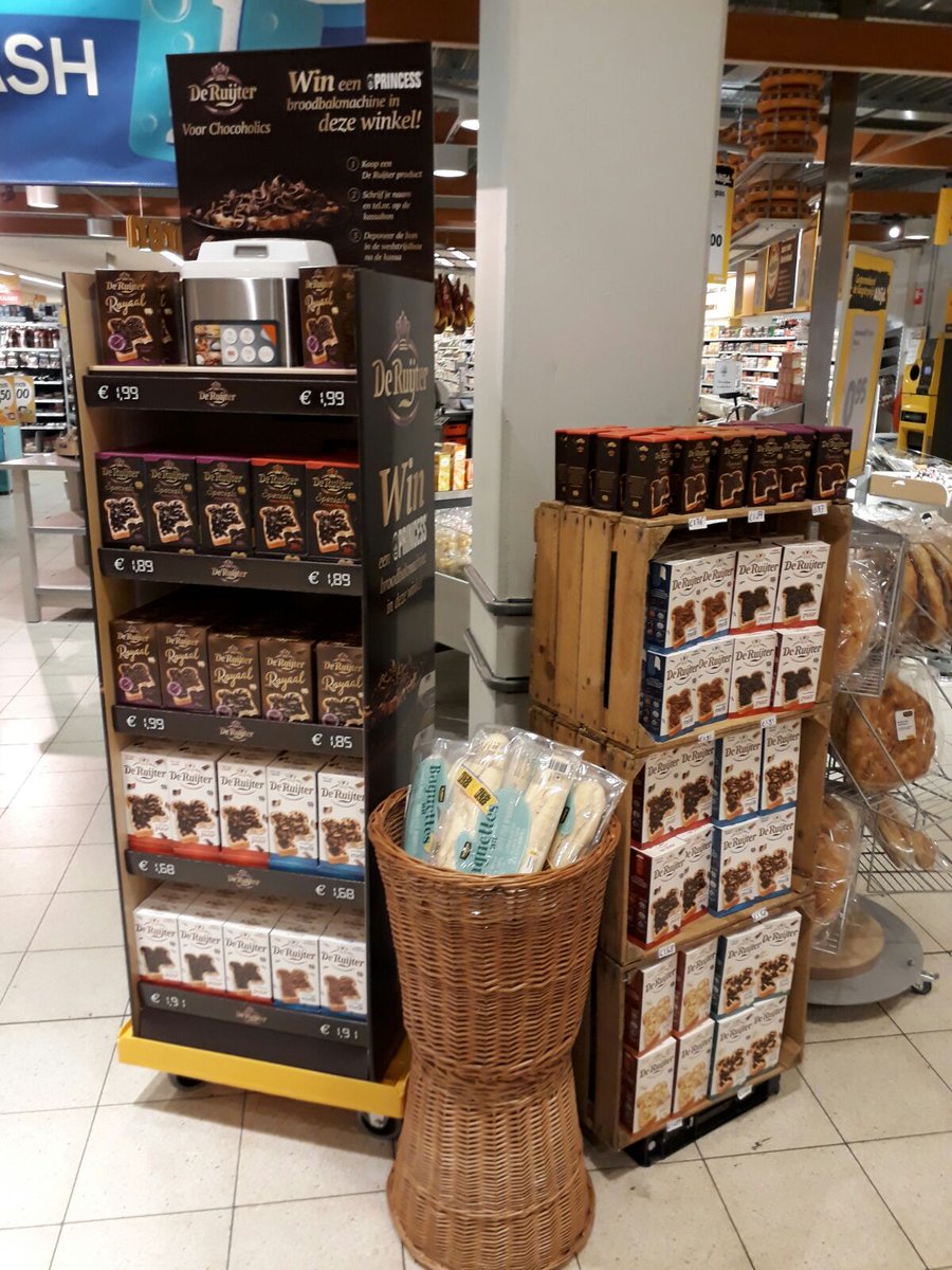 Maak kans op een broodbakmachine bij aankoop van #DeRuijter ! Nu in diverse winkels als combi op de broodafdeling