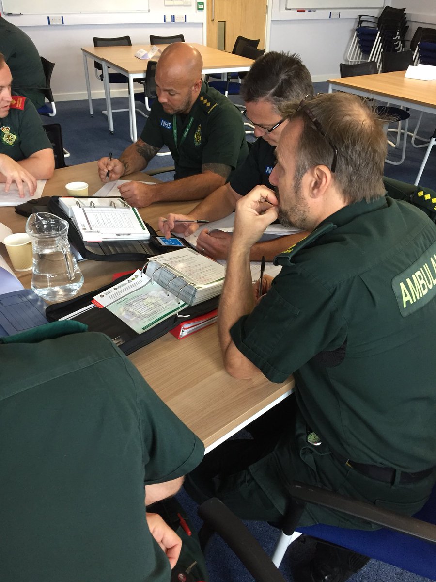 robertflute's tweet photo. @swasFT creating tactical plans - Command/Control, Safety, Comms, Assessment,  Triage, Treatment, Transport  #CSCATTT #EPRR https://t.co/D7UAQkNKIc