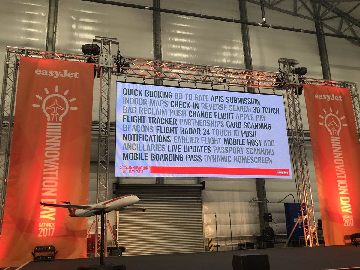 glenvillemorris's tweet photo. When you write it all on one slide, my god the easyJet app does bloody loads doesn't it #easyJetinnovates https://t.co/B6XRRVguqq