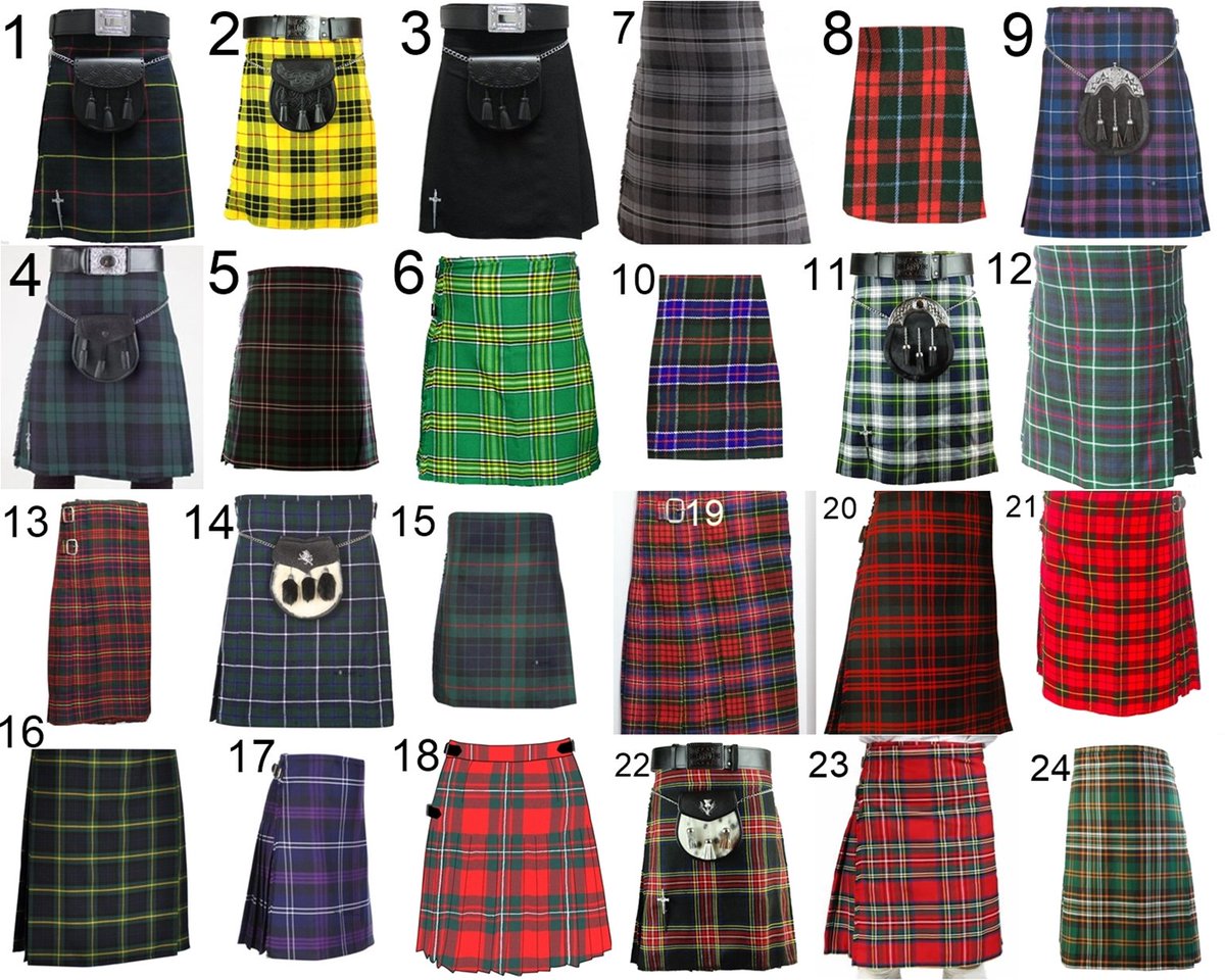 types of kilts