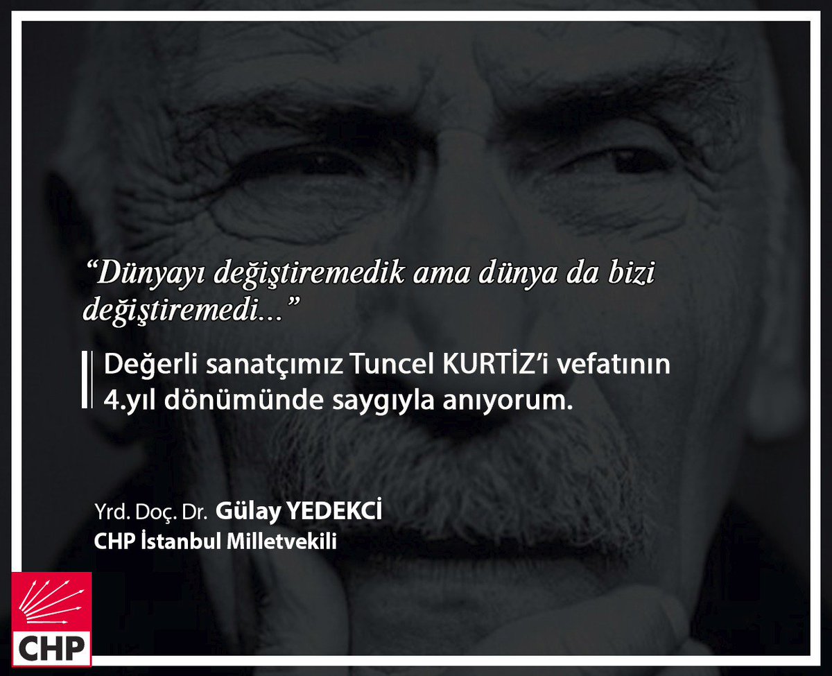 gulayyedekci's tweet photo. Değerli Sanatçımız #TuncelKurtiz 'i vefatının 4. yıl dönümünde saygıyla anıyorum. https://t.co/cRFNyI14fq