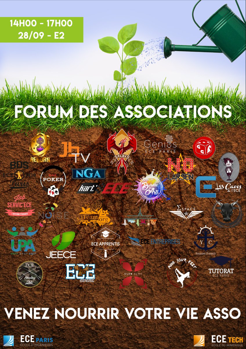 Peu importe votre #passion, il y a forcément une #association !
Venez les rencontrer ce jeudi 29 septembre. #vieassoece #ecoledingenieurs
