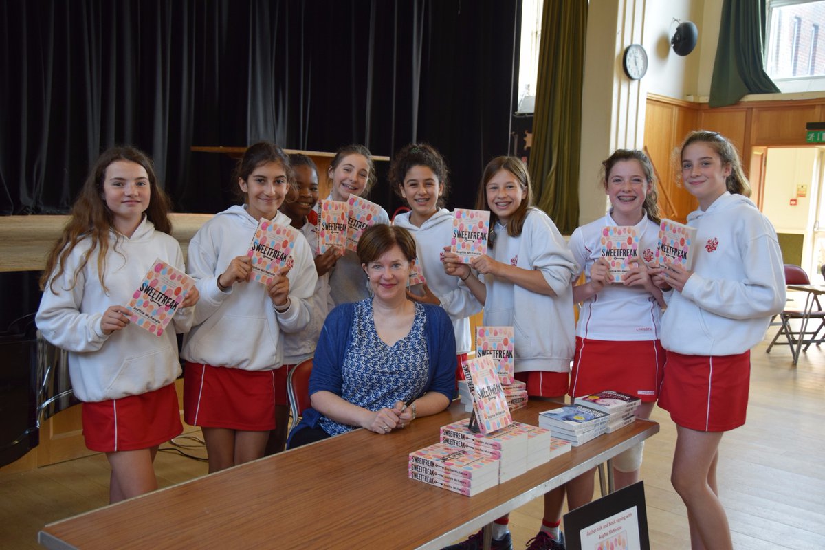 LEHSchool's tweet photo. LIV thoroughly enjoyed their book signing with award winning author @sophiemckenzie_ today. Thank you for coming #sweetfreak #LEHSchool https://t.co/h9QV9httQw