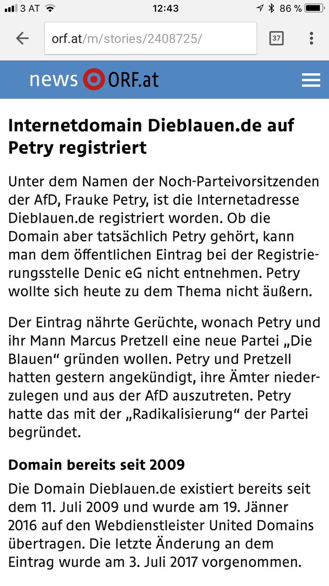 Warum spekuliert österreichische rechtliche Rundfunk ü Domain, die deutscher Abgeordneten gehören könnte? <a href="/orf_at/">orf_at</a>