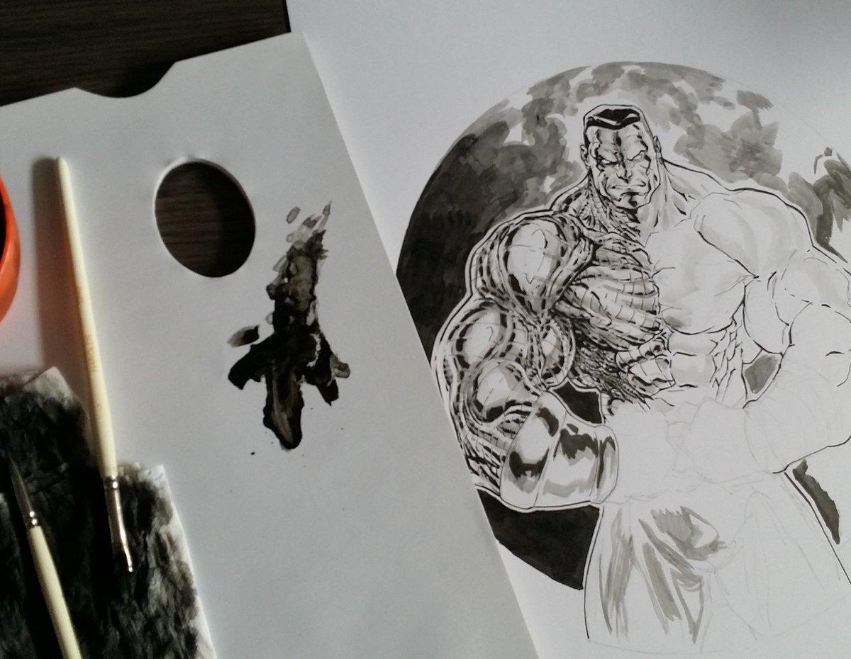 Long time since I have been here. 
Colossus inkwash test