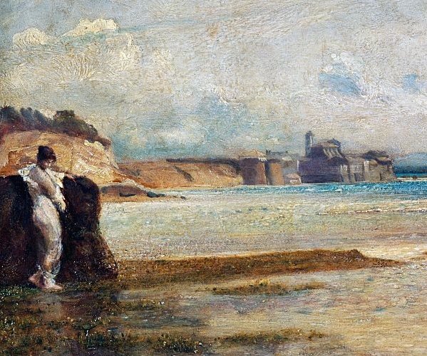 Tirreno,anche il mio petto è un mar profondo
e di tempeste, o grande, a te non cede:
l'anima mia rugge ne' flutti
Carducci
🎨Nino Costa,1850c