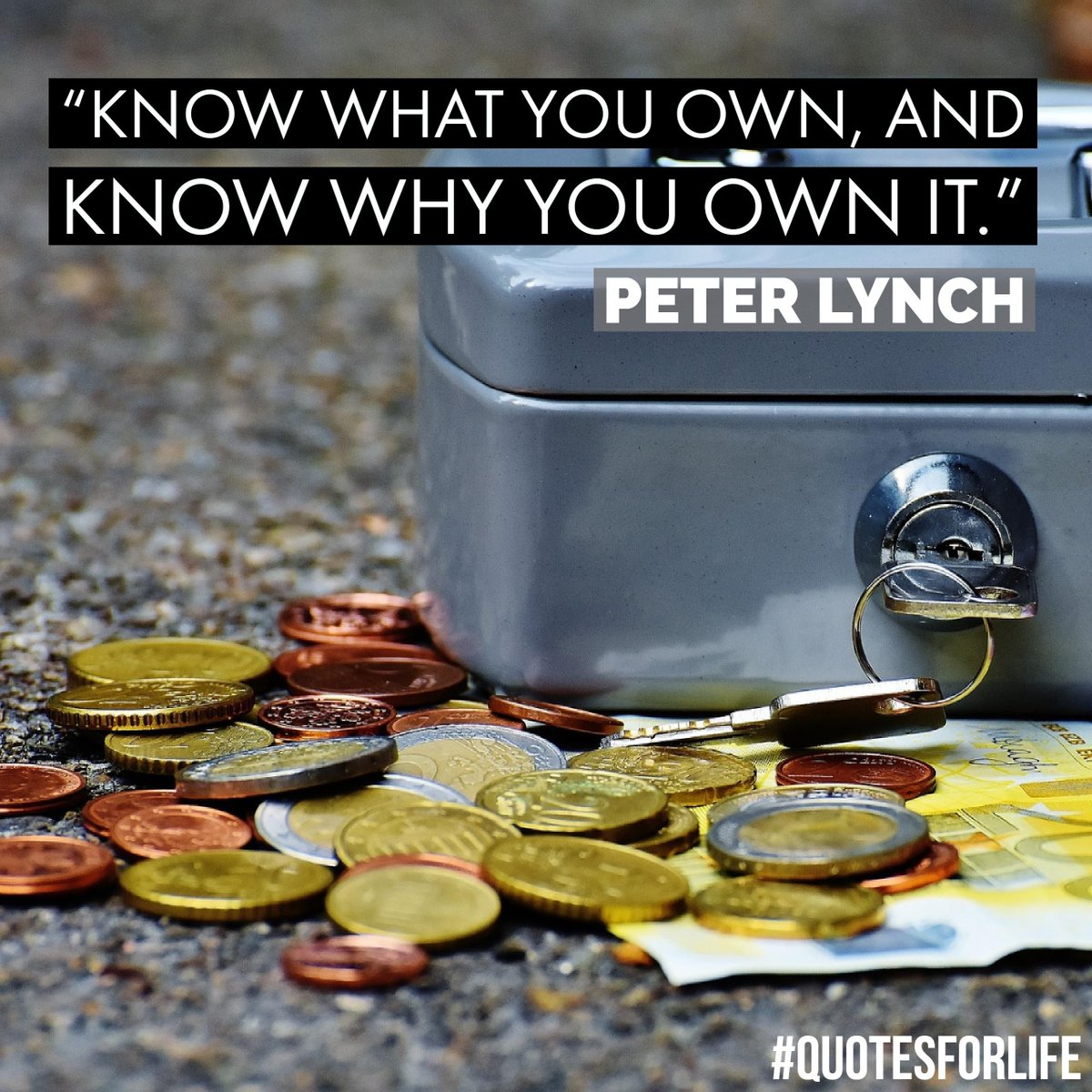 The_Quotes4Life's tweet photo. “Know what you own, and know why you own it.” – Peter Lynch
Read more at: https://t.co/2GUDA5asLc
#QuotesforLife #PeterLynch https://t.co/IbH2loxK7q