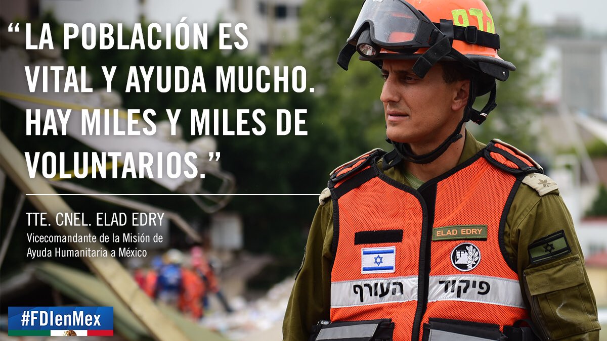FDIonline's tweet photo. Estamos orgullosos de haber trabajado junto a los más valientes de México 🇮🇱🇲🇽 https://t.co/pzZTVdlpJz