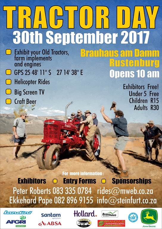 Come join us for THE event <a href="/BrauhausamDamm/">Brauhaus am Damm</a> this Saturday: Our annual Tractor Day! Bring the whole family and enjoy the fun!