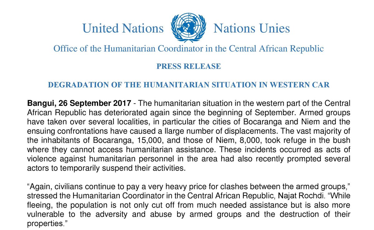 OCHAROWCA's tweet photo. Degradation of the humanitarian situation in Western #CARcrisis since the beginning of September

https://t.co/WcwnXNr6wc https://t.co/Rp81TP5D9j