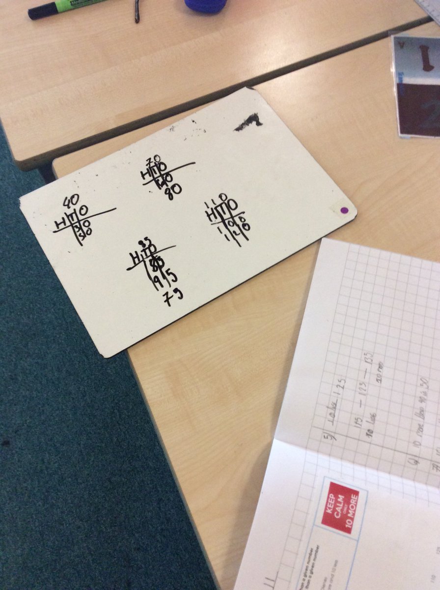 Acer class using lots of different stategies in Maths to help us find 10 and 100 more and less