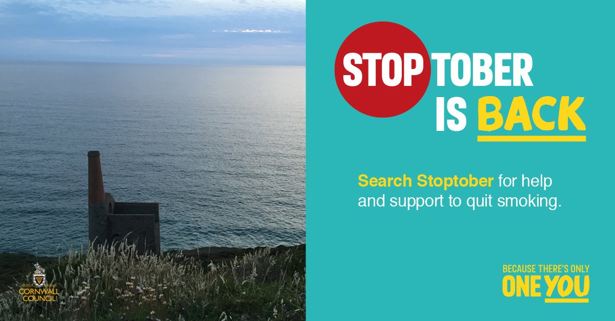 #Stoptober is back! @StopSmokingCIOS can now help support you to quit by vaping. Give them a call on 01209 615600 oneyoucios.com/smoke-free/