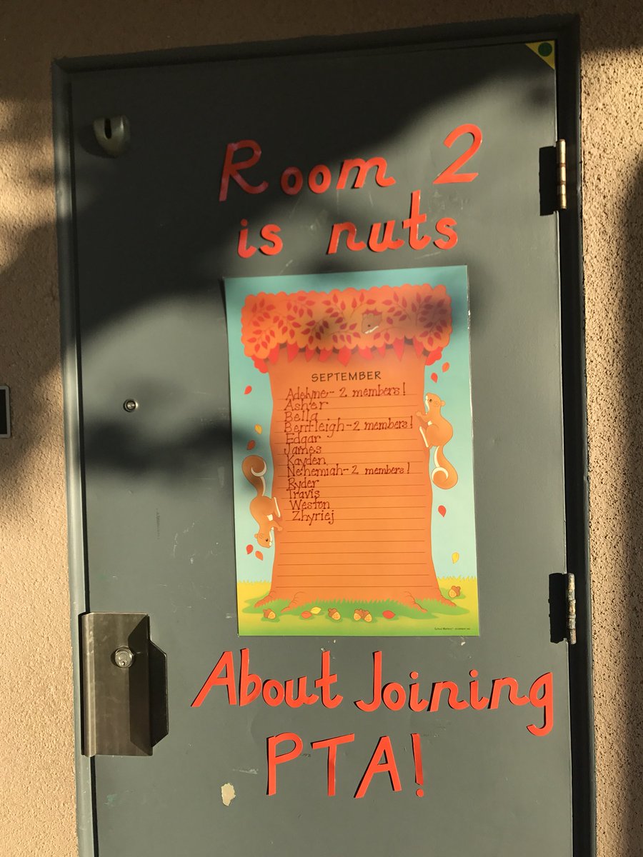 PTA membership Drive is getting competitive😊 #room2lovesPTA