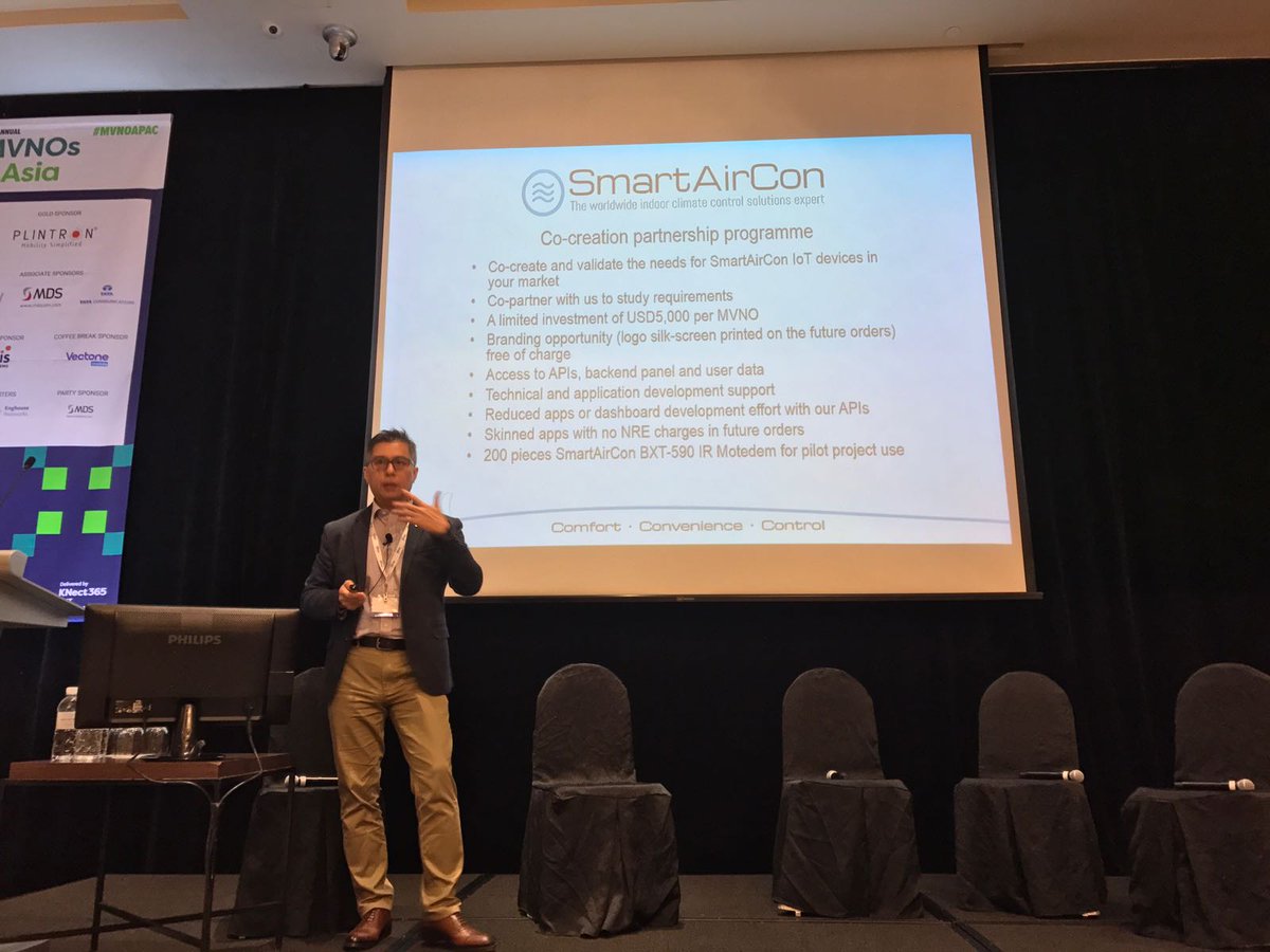 djychun's tweet photo. Great to meet so many frds at #MVNOAPAC #MVNO and introduce our #IoT #smartcity co-creation-program in @SmartAirCon_ https://t.co/lk0bX1wRXh