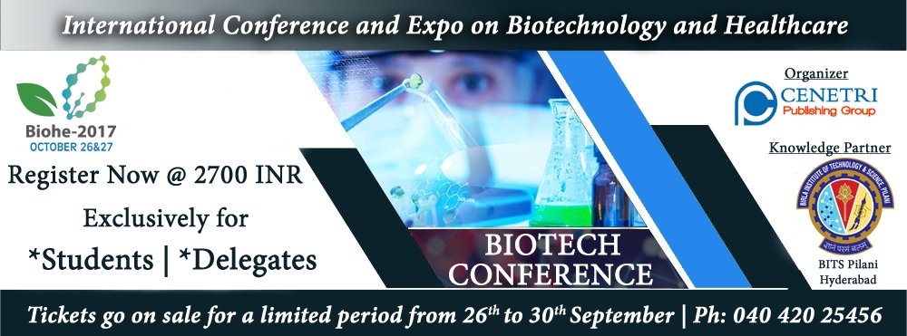 Akansha2092's tweet photo. BIOHE-2017  #Biotech #Healthcare  #Delegate #Students tickets go on for sale!!
From September 26-27, 2017. Hurry up!! @IndiaDST https://t.co/5aHtLsPvsq