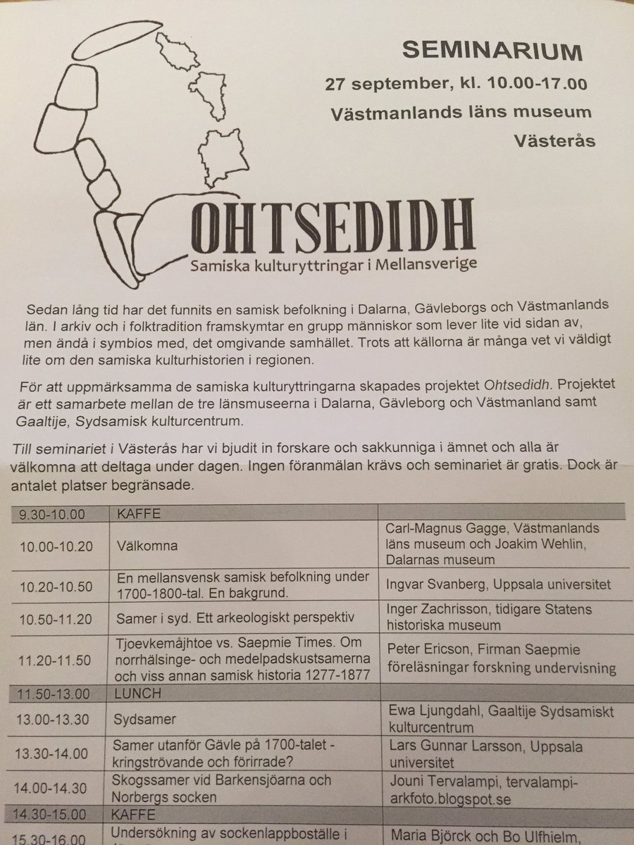 IBlenn's tweet photo. Seminarium om #samer i #Gävleborgs #Dalarnas #Västmanlands län i #Västerås https://t.co/vZd2TUf1zp