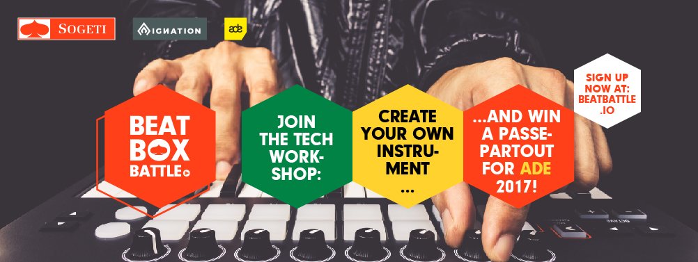 IgnationNL's tweet photo. Want to learn how to make your own  instrument? join us during @ADE_NL to start making tunes with tech. https://t.co/0DfBqnQWsr #music #tech https://t.co/mHnm0zl4Ak