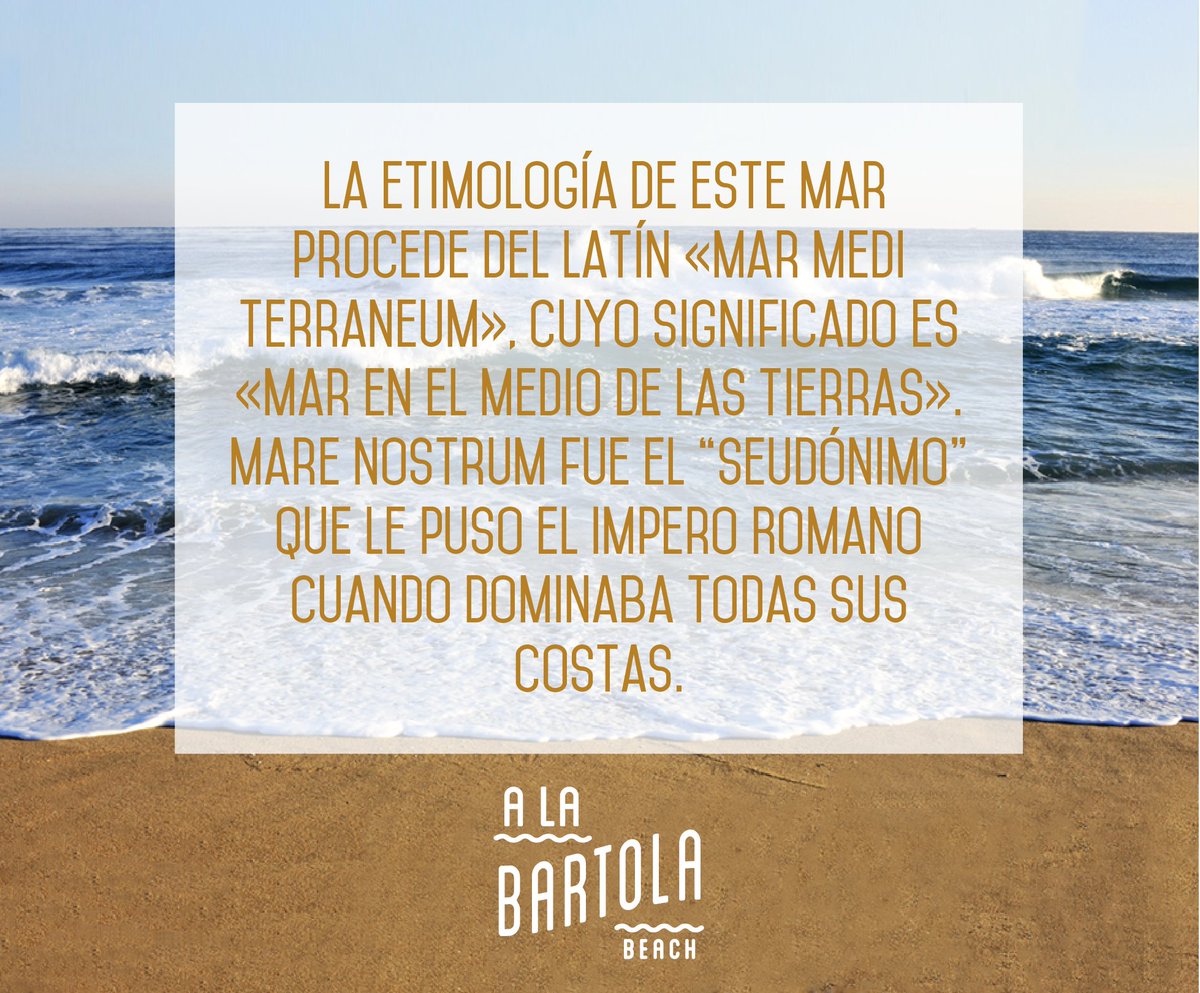 En #AlaBartola nos bañamos en el #MarMediterráneo… ¿Pero sabéis por qué se llama así? No es como muchos pensáis…. ☝️😌 #SienteAlboraya