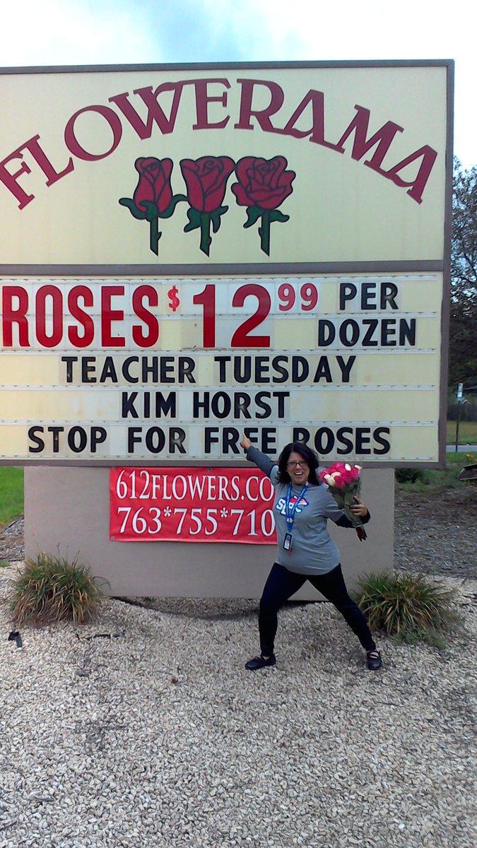 612flowers's tweet photo. #Thanksteachers @AHSchools Kimberly Horst was our 1st #teachertuesday winner of 2017/18. Does she look #happy @612flowers https://t.co/aeuOfpXhQt