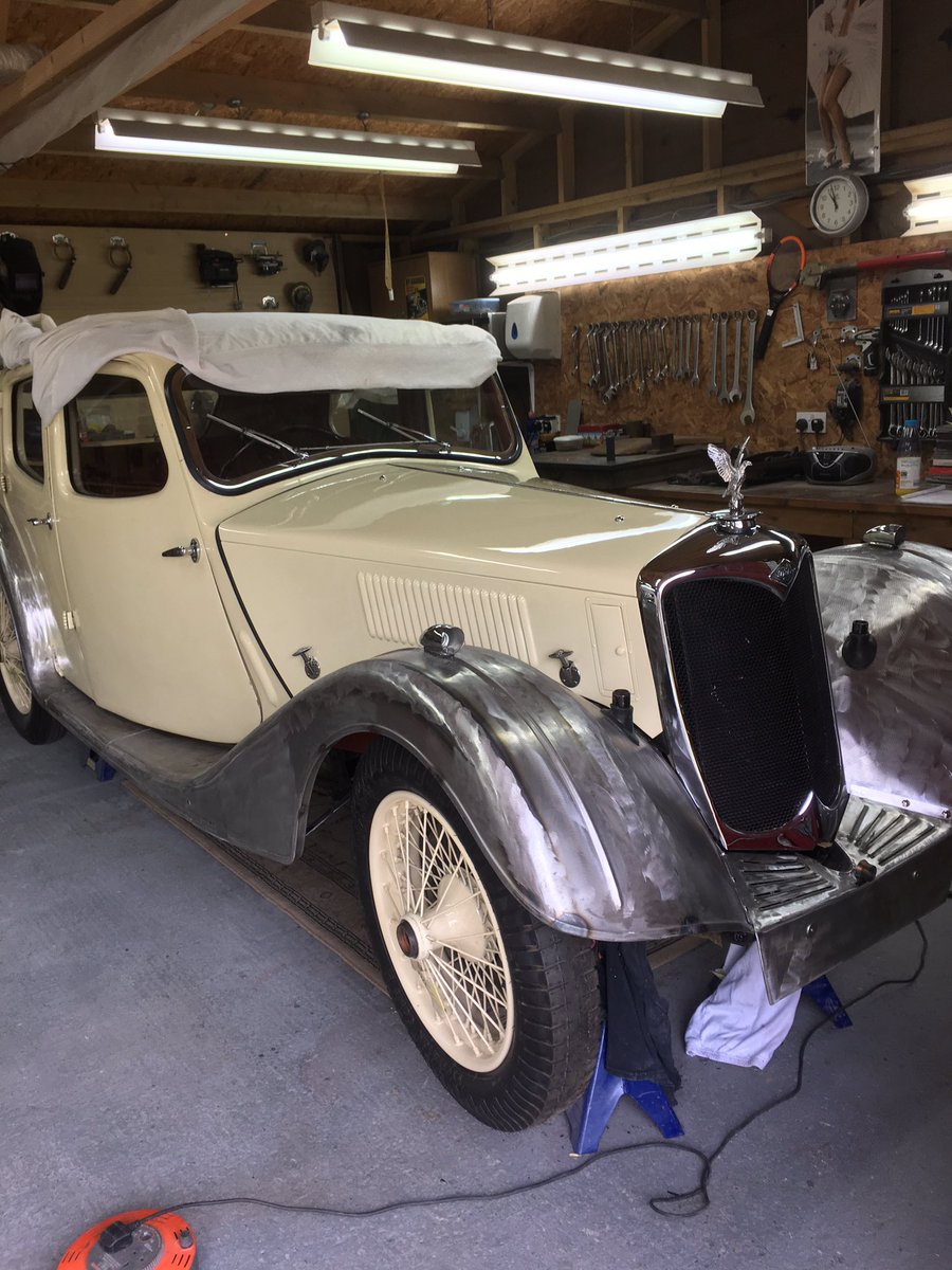bobbybaby1963's tweet photo. Riley Kestral wings fitted ! Just a Shape up left then paint #robertmclarenclassiccarrestoration #Riley #classicriley https://t.co/yh9sqtWQSv