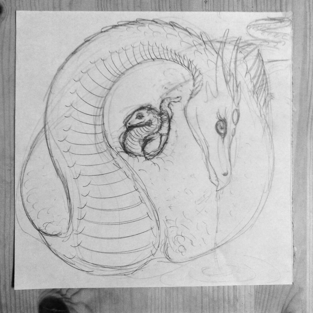 Swan!dragon and bebe :)

#Sketchtember #dragon #swandragon #babydragon #cygnet #swan #feathereddragon #dragonfeather