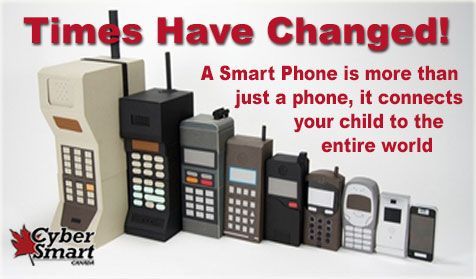 CyberSmartCdn's tweet image. Times have changed!  Your cell phone today can do more than a super computer in the 1990s! Make sure kids use that power wisely.