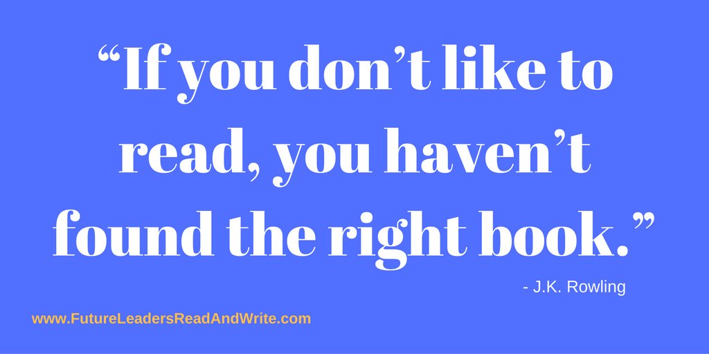 futureleadersrw's tweet photo. Retweet if you love reading ... “If you don’t like to read, you haven’t found the right book.” ― J.K. Rowling https://t.co/dLBK0cxlIF https://t.co/6kQ571Zor6