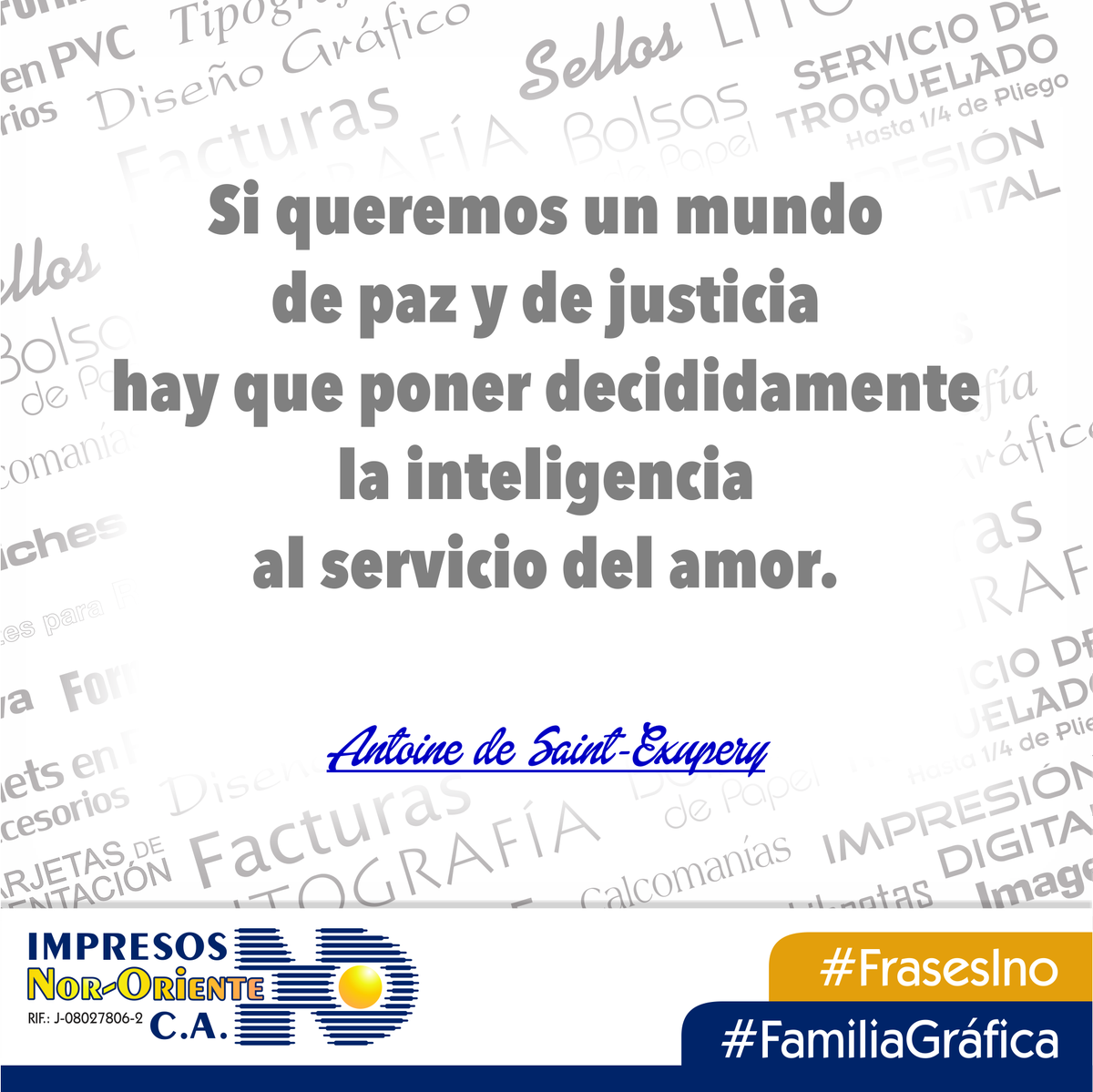 imprenororiente's tweet photo. La inteligencia al servicio del amor
#BuenosDias #FelizMiercoles #27S #FamiliaGrafica #PuertoLaCruz https://t.co/pxeCBtGOW4